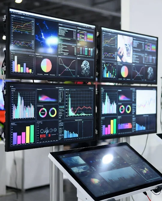 Склад с кейсами оборудования, готовыми к доставке на выставочную площадку